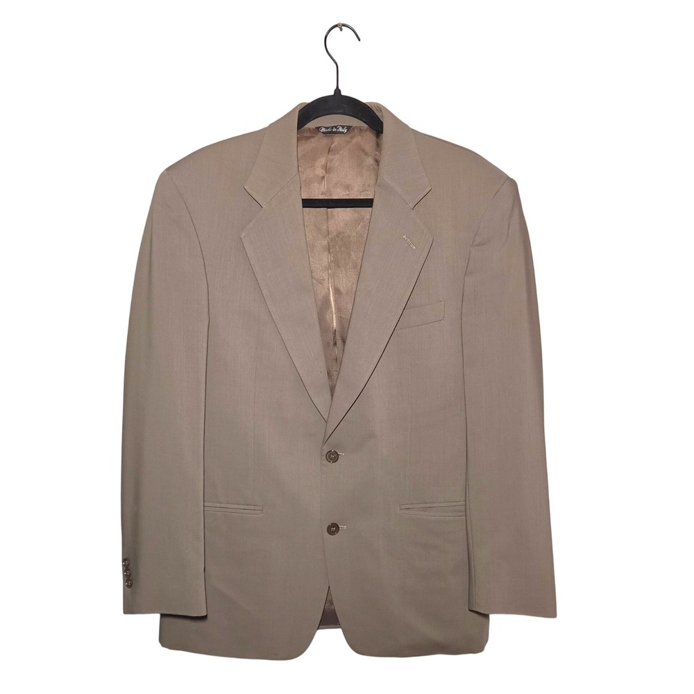 Vito Rufolo Blazer Mens 40 R Tan Lessona Super 100s Wool Made in Italy Jacket